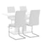 Armen Living Amanda 5 Piece White Rectangular Dining Set SETAMDI5WH - alternate 1